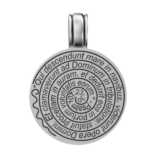 Wind Rose Sailor's Compass Amulet, Stelring Silver Pendant 