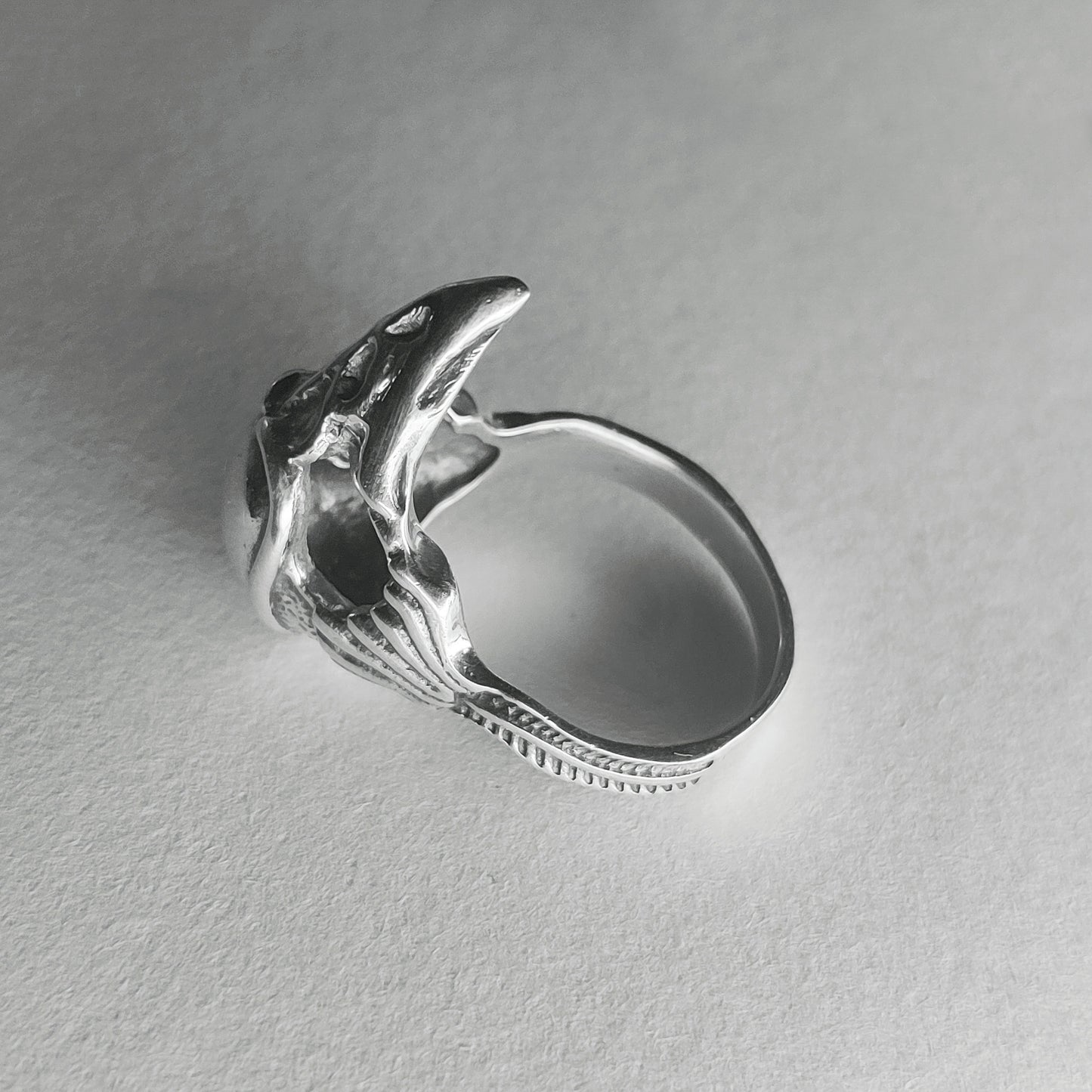 Anillo unisex de plata de ley con máscara de Doctor de la Peste