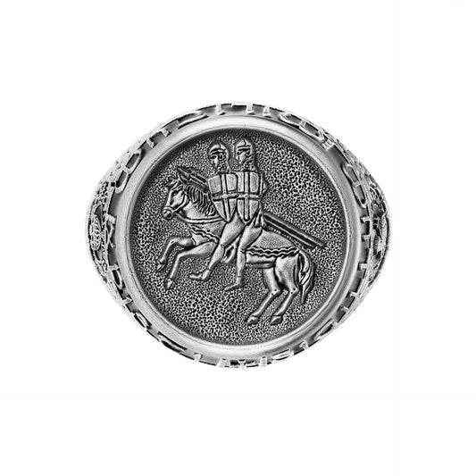 Ancient Style Templar Order of Christ Catholic Silver Signet Ring