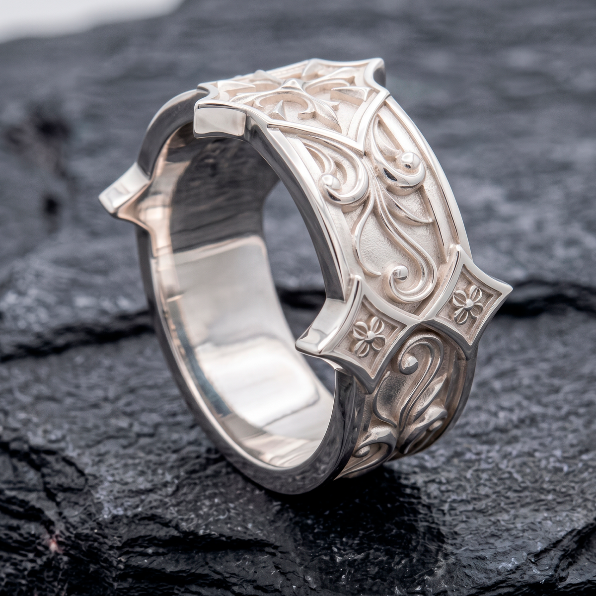 Medieval Gothic Cross Ring
