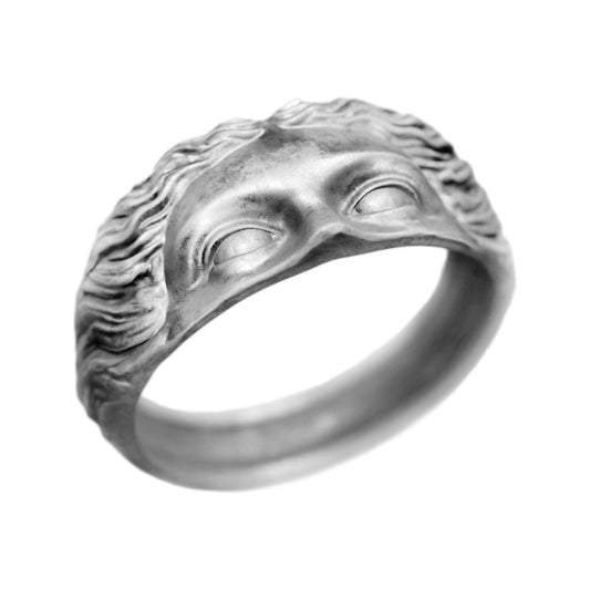 Venus Face Greek Goddess Silver Ring