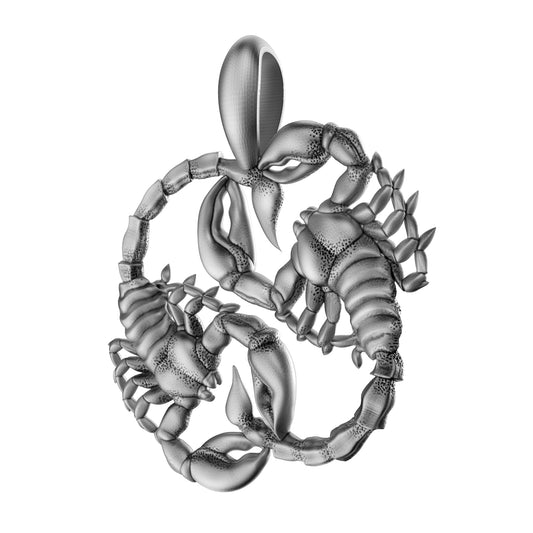 Magic Scorpion Charm Elden Ring Silver Pendant by INDIGO JEWELRY