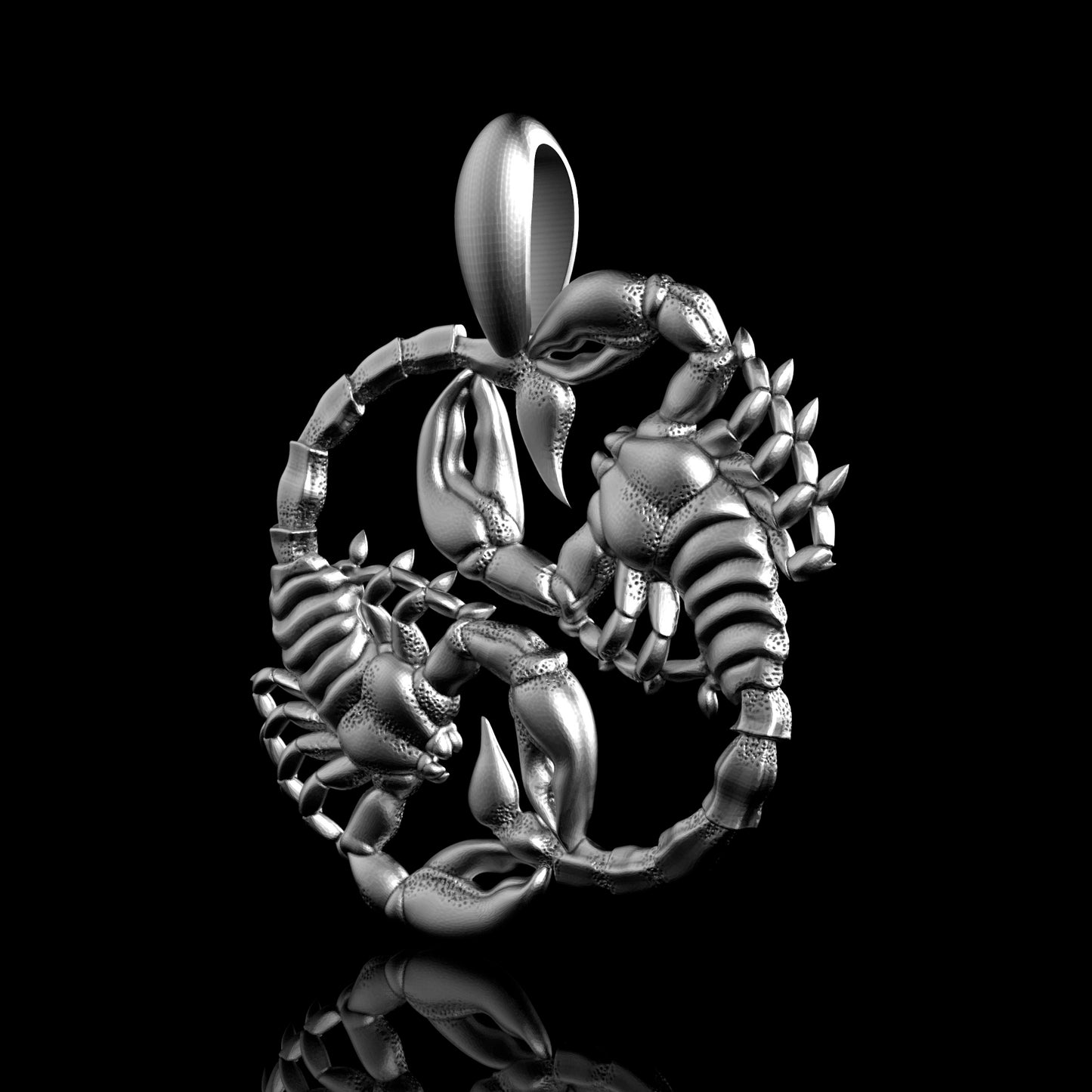 Magic Scorpion Charm Elden Ring Silver Pendant by INDIGO JEWELRY