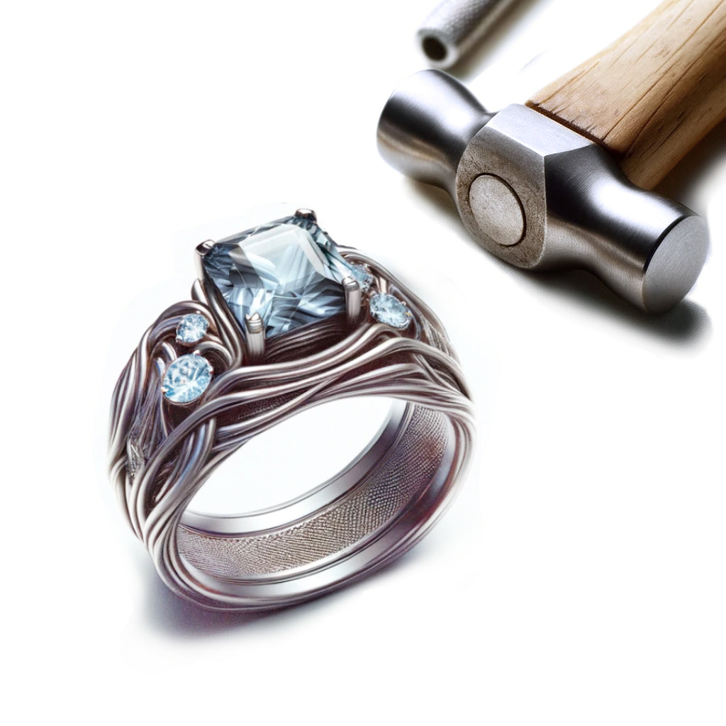 Anillo con piedra preciosa ajustable