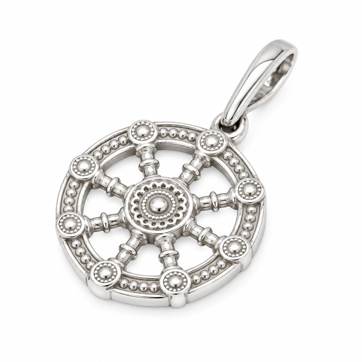 Dharmachakra Wheel of Dharma Pendant