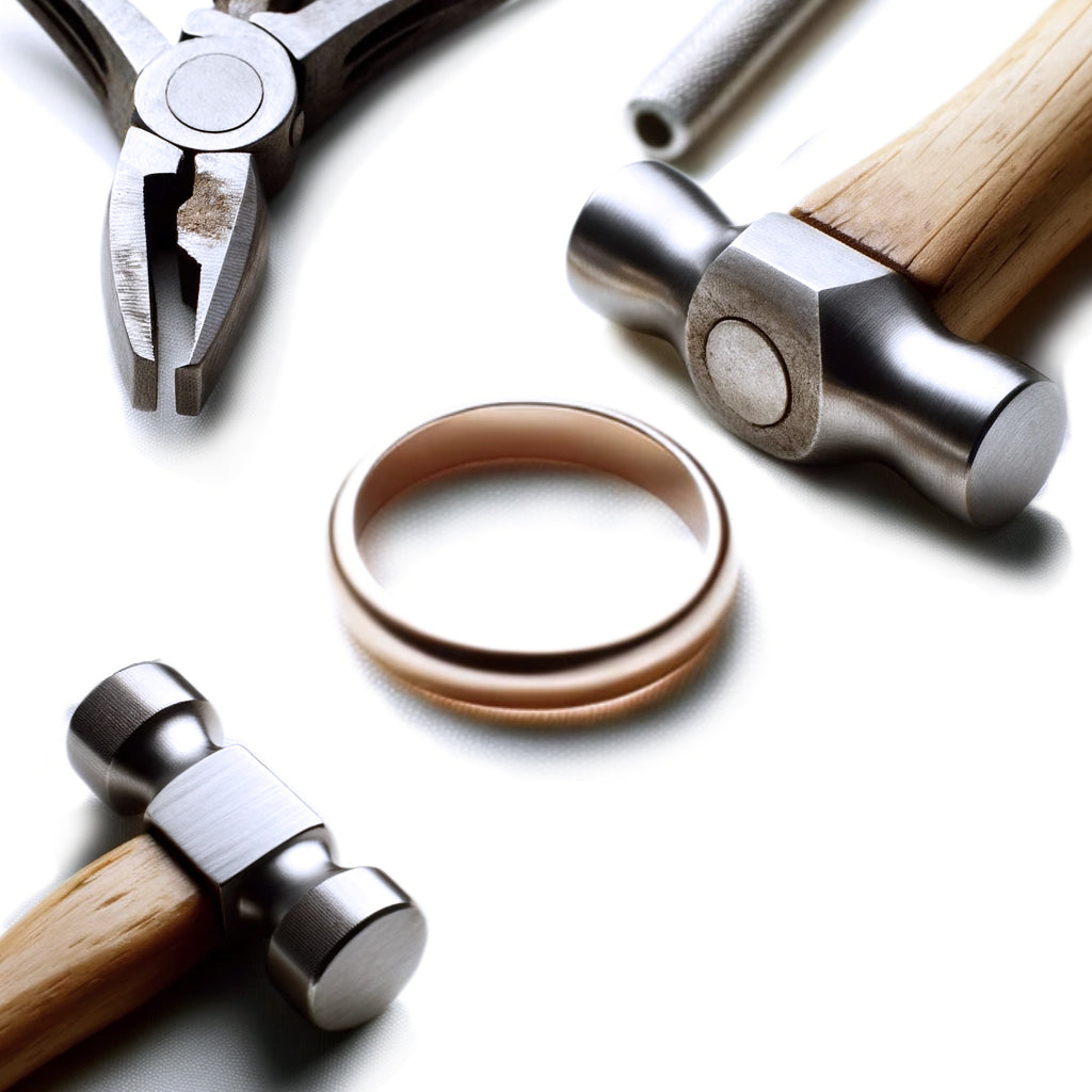 Anillo de bodas clásico liso de tamaño ajustable