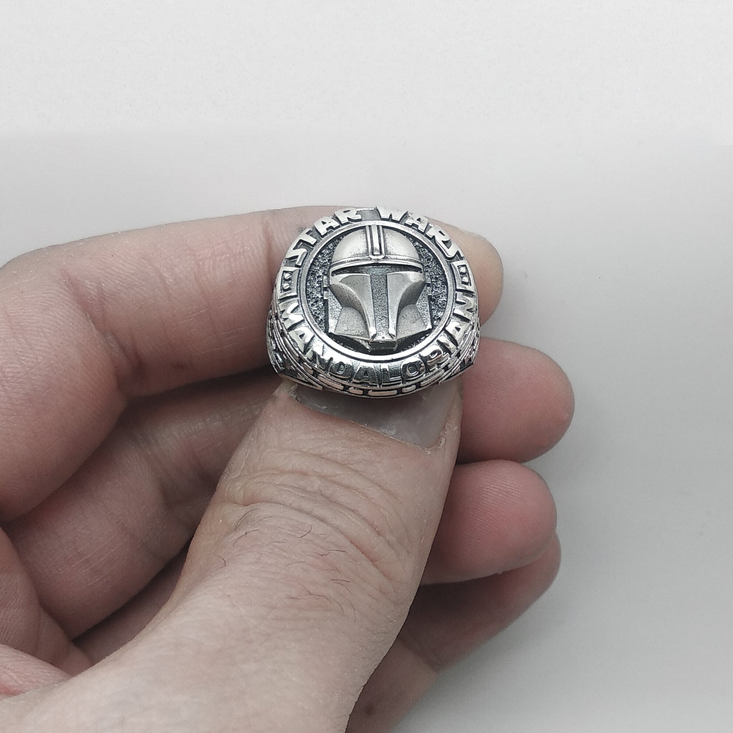 Anillo de plata 925 para hombre de Star Wars: El Mandaloriano