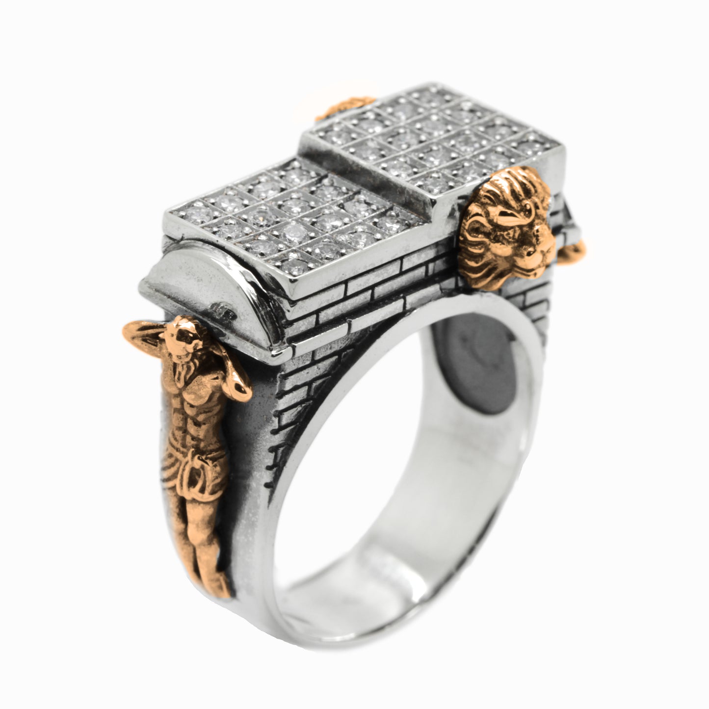 Antikes antikes griechisches Bogen-Unisex-Siegel aus Silber 925