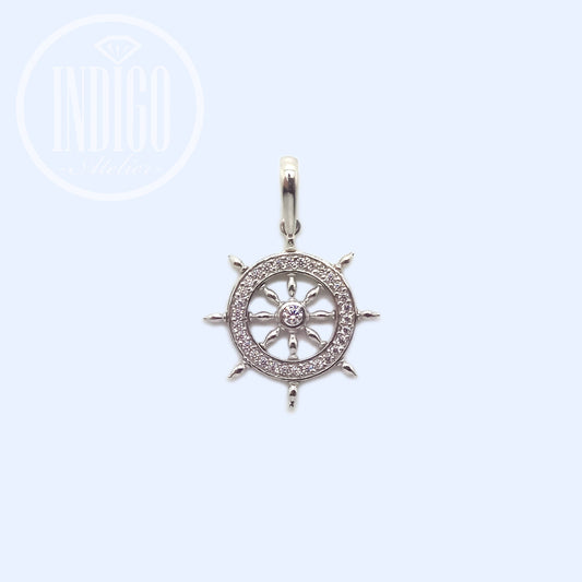 Helm Steering wheel Pendant Sterling Silver 925