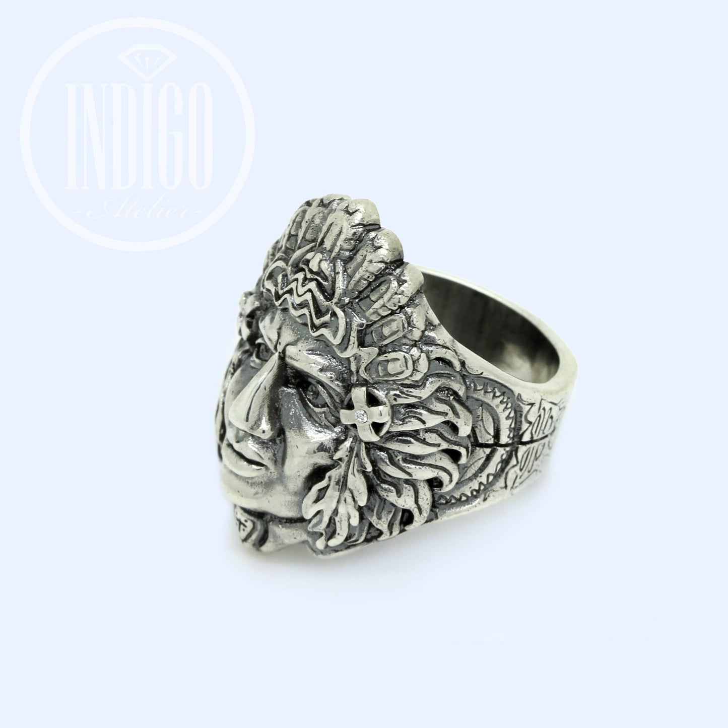 Geronimo Legendärer indischer Apache's Hero Herrenring aus Silber 925