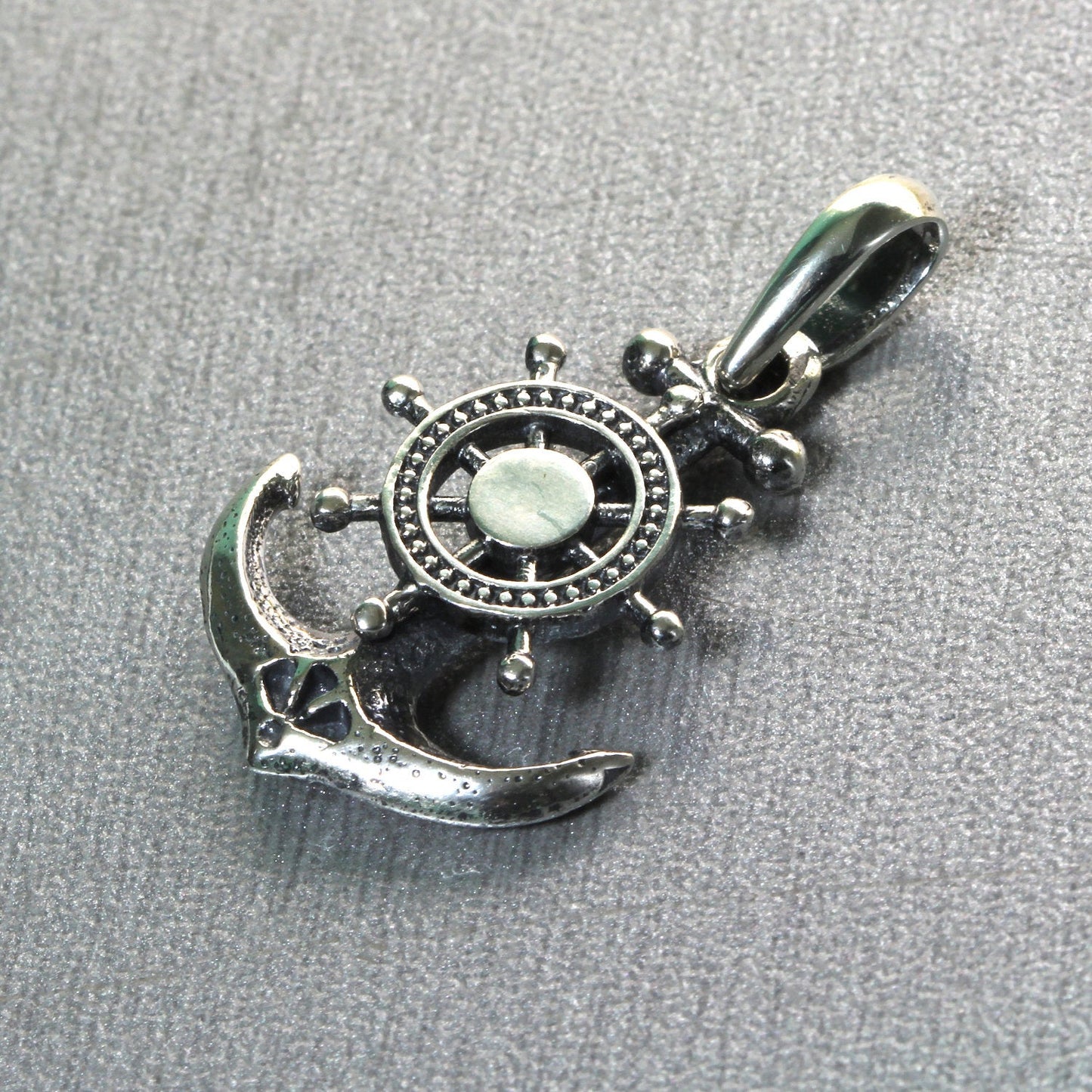 Steuerrad-Anhänger, nautisches Schiffsrad, Silber 925