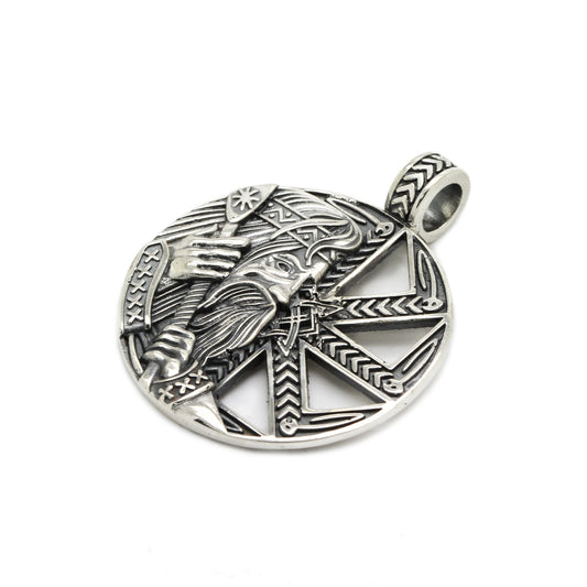 Kolyadnik Kolovrat Slavic Ethnic Sterling Silver Pendant