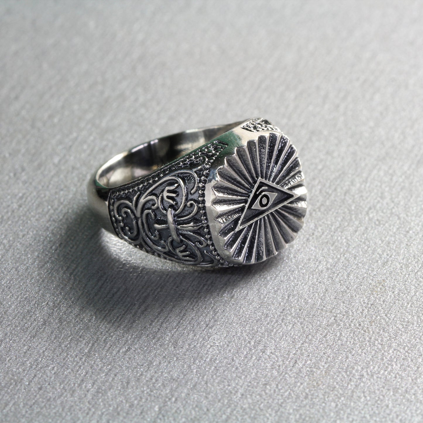 Eye of Providence Masonic Style Men's Ring