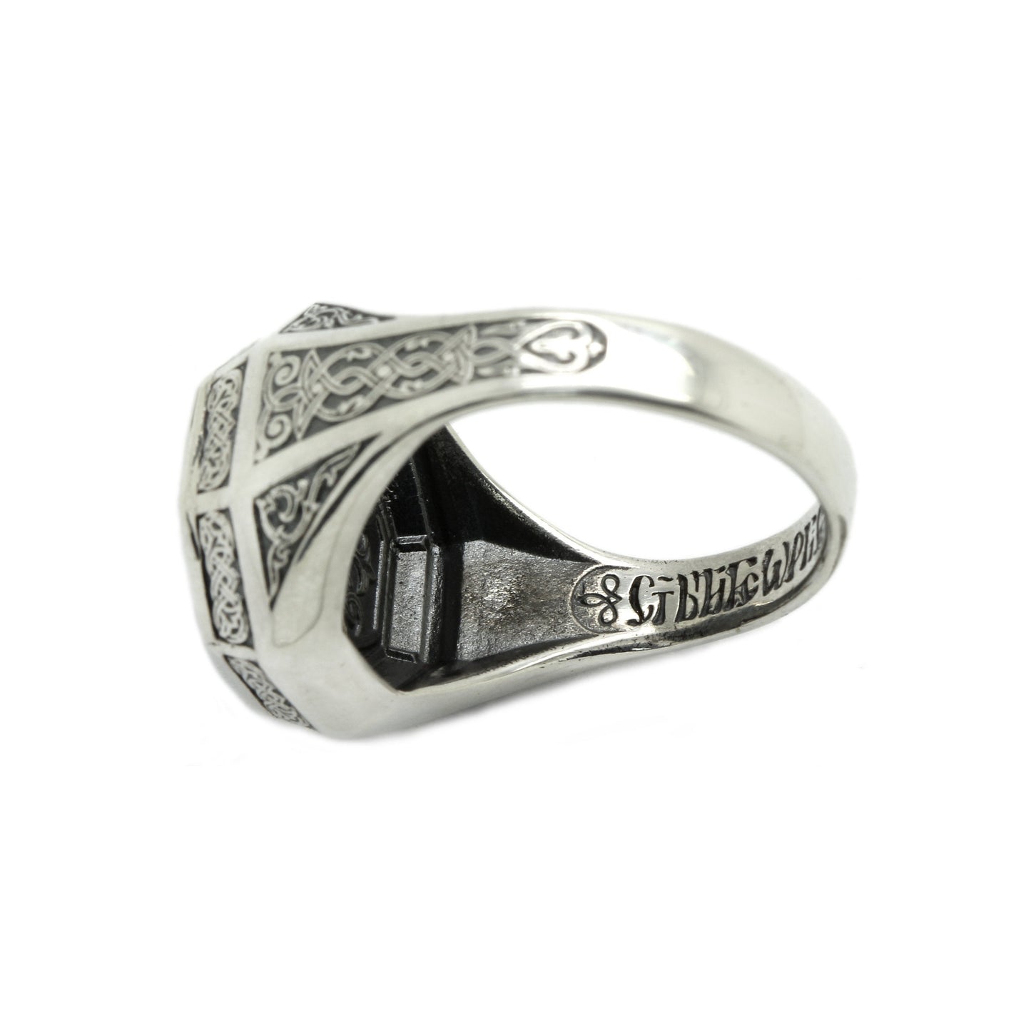 The Saint George the Victorious Archangel Mens Ring Silver 925