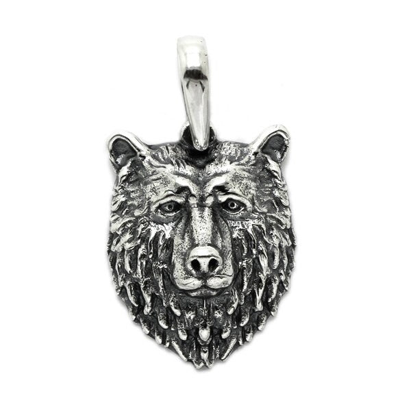 Colgante de cazador de oso pardo en plata 925