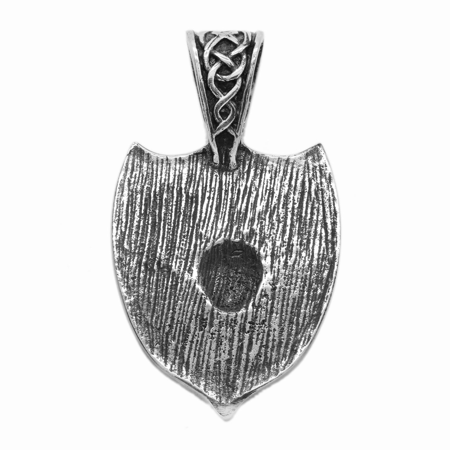 Colgante de plata de ley de cazador con ciervo y runas