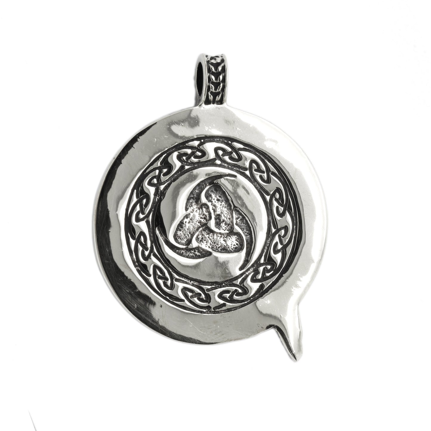 Enorme colgante vikingo para hombre con cuervos y Vegvisir en plata 925