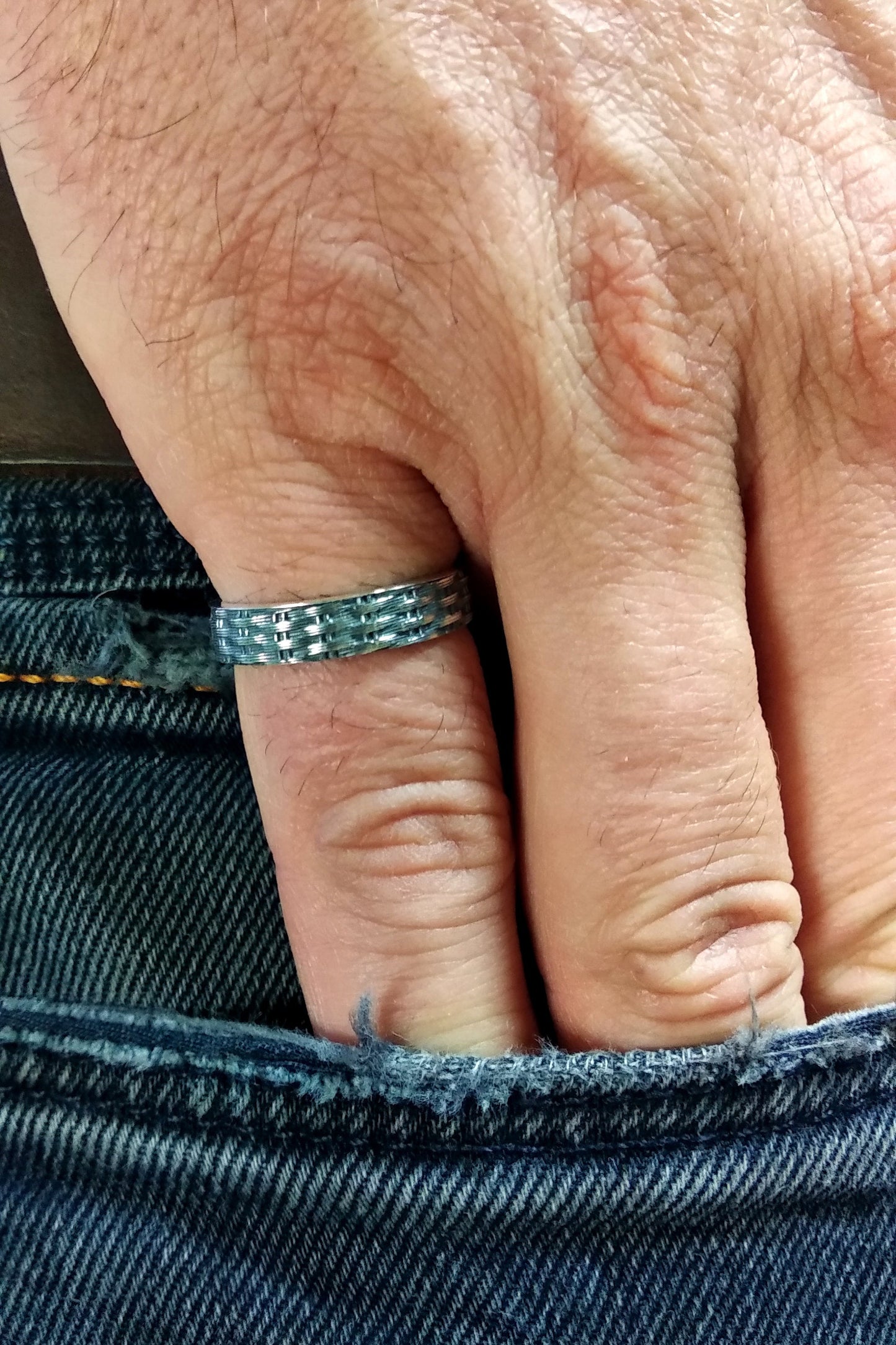 Anillo unisex Padre Nuestro Meñique Plata 925