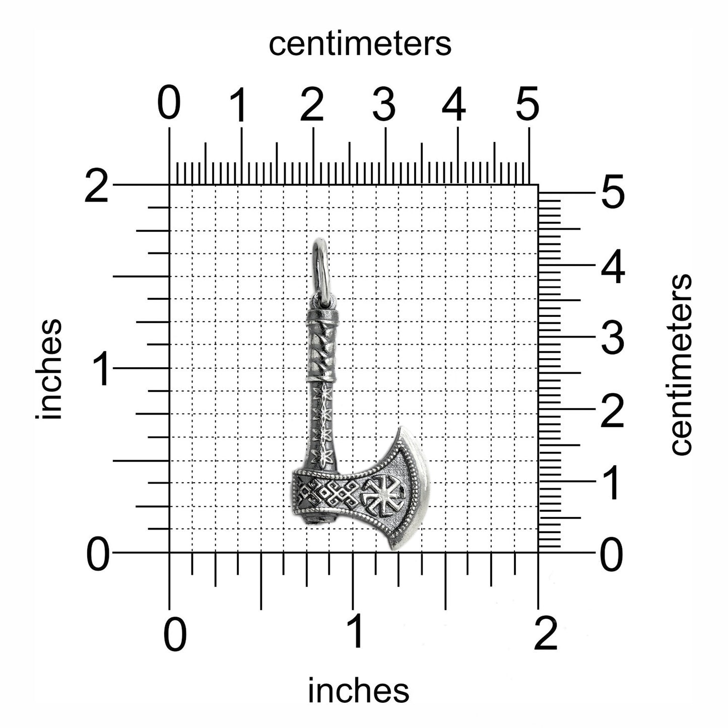 Colgante para hombre Hacha Kolovrat Kolyadnik Plata 925
