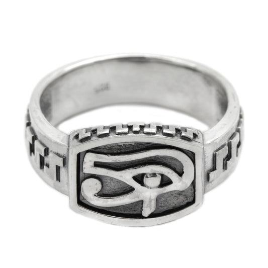 Horus Eye Egyptian Symbol Ring Silver 925
