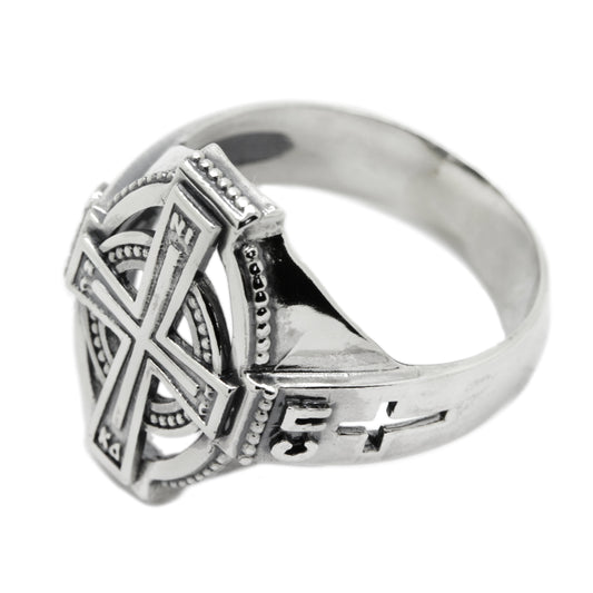 Pánský prsten Cross Bless & Save Sterling Solid Silver 925
