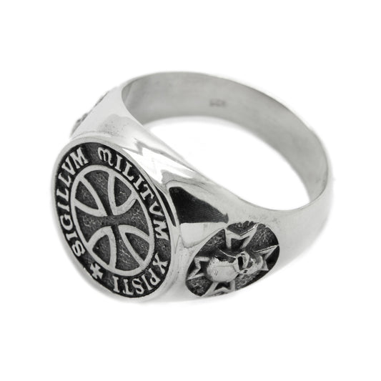 Knights Templar Cross Silver 925 Ring