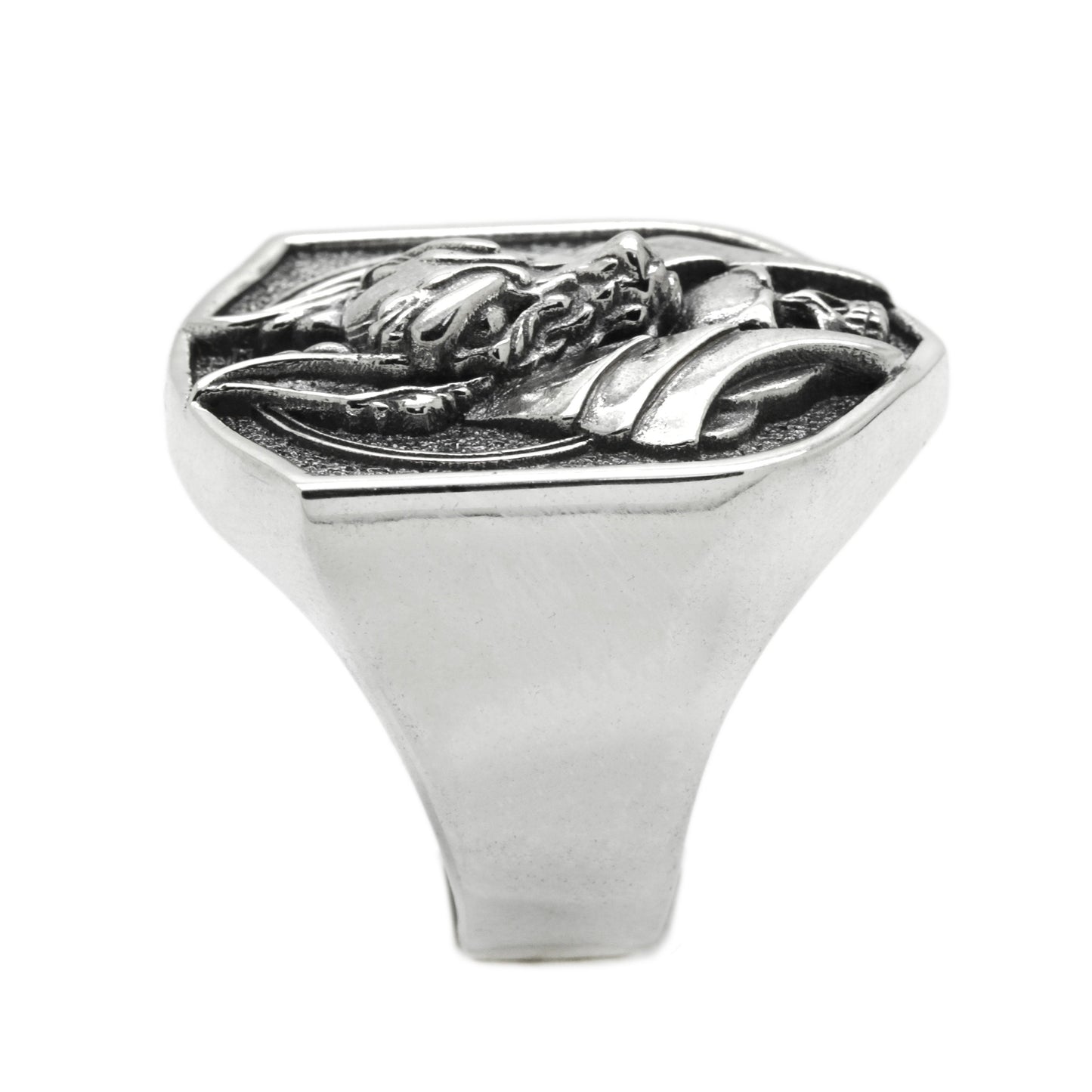 Anubis Ägypten von Gott, ein riesiger Mann Sterling Silber Ring Signet