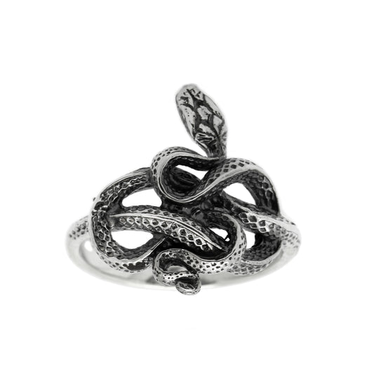 Snake Serpent Cobra Sterling Silver Ring