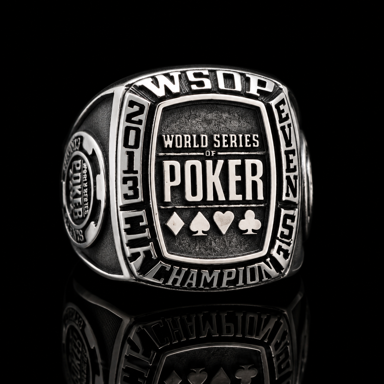 Poker • Games collection by Indigo Jewelry featuring a handcrafted oxidized sterling silver poker ring inspired by cards, strategy, luck and competitive spirit. Symbolic men’s jewelry crafted with bold detail and timeless character.