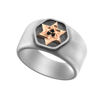 Der Davidstern, Magen David Stern, Sterling Silber Ring