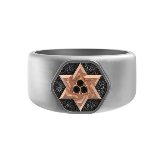 The Star of David, Magen David Star, Sterling Silver Ring