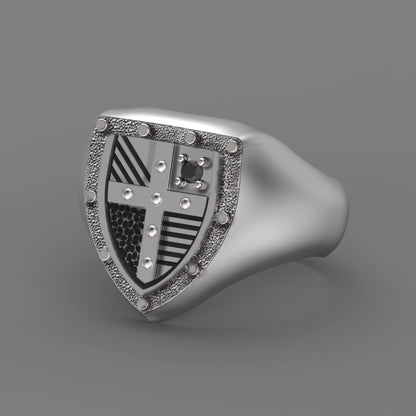 Varangian Knight's Shield • Signet • Sterling Silver 925