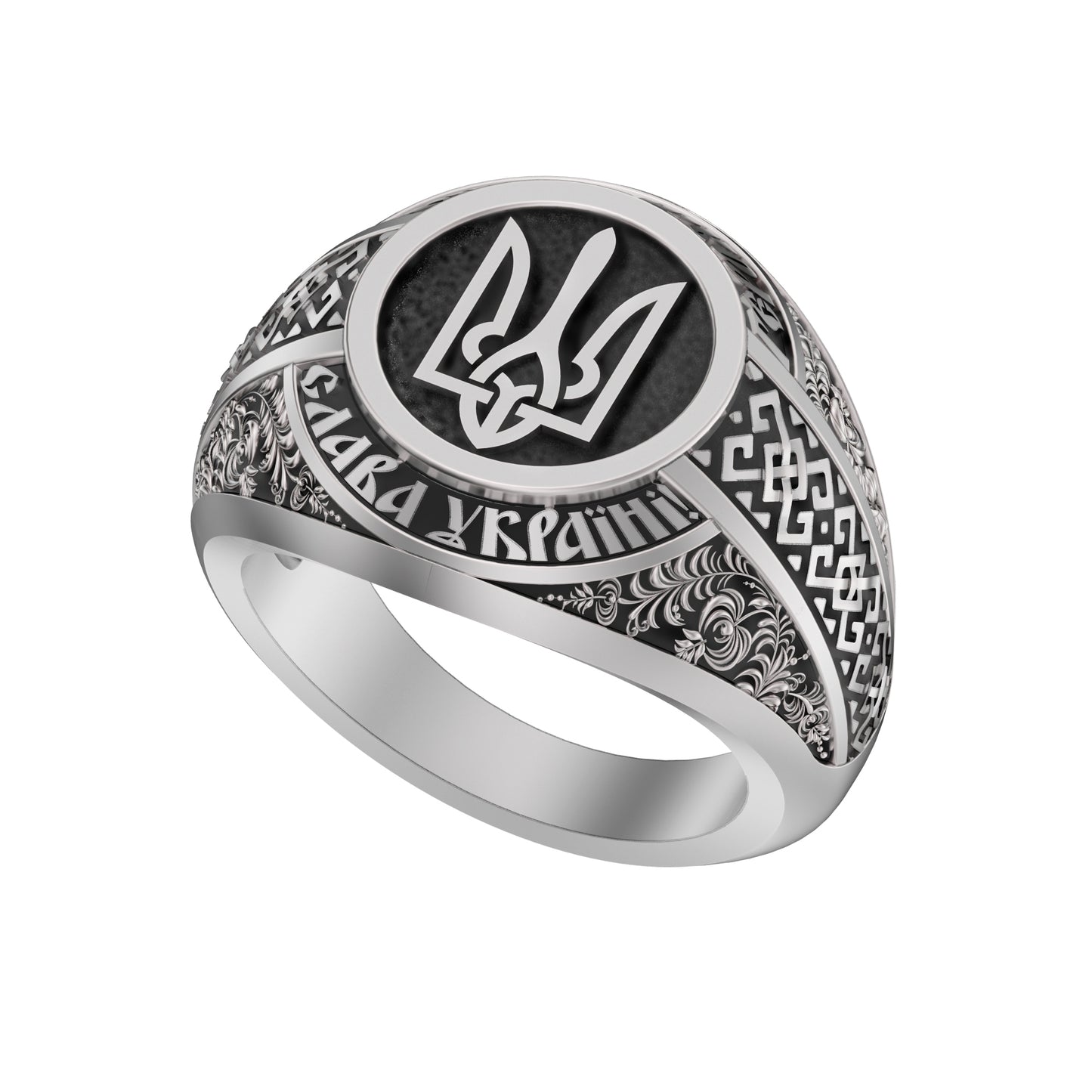 Unique Exclusive Exhibition Ring - Glory to Ukraine, Glory to Hero!