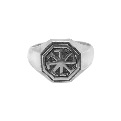 Colovrat Slavic Symbol Light Weight Men`s Signet Ring