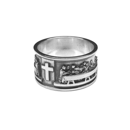 The Last Supper of Jesus Christ Leonardo da Vinci Art Sterling Silver Band Ring