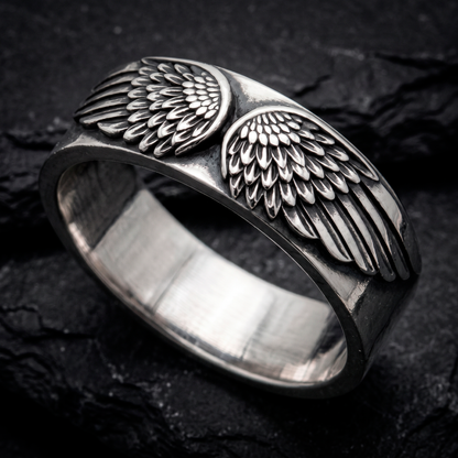 Angel Wings - Seraphim Guardian Silver Ring