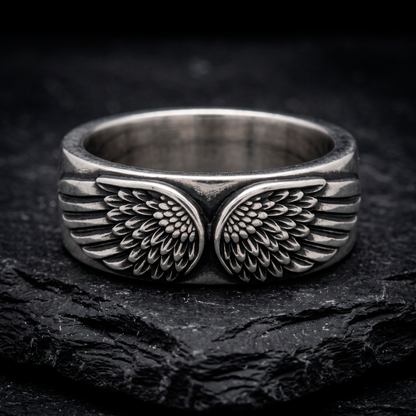 Angel Wings - Seraphim Guardian Silver Ring