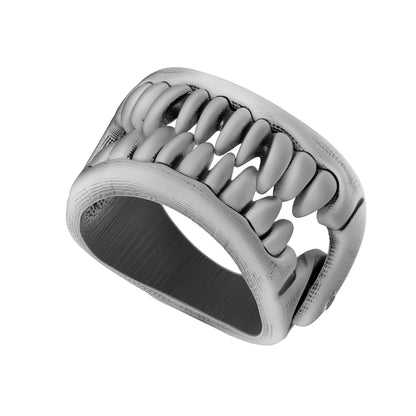 Moving Jaw Unisex prsten Silver 925