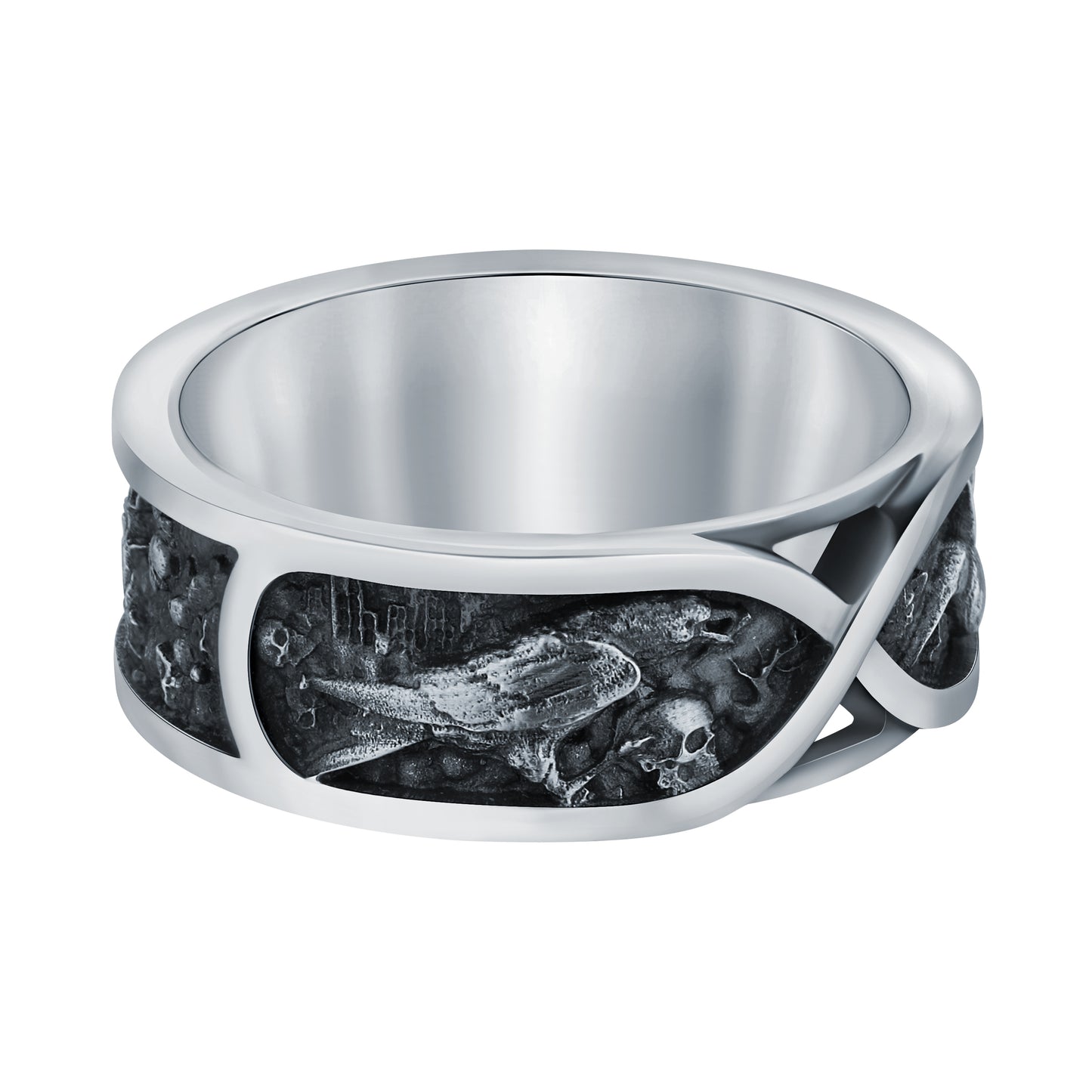 War and Peace Duality Sterling Silver Ring by INDIGO JEWELRY