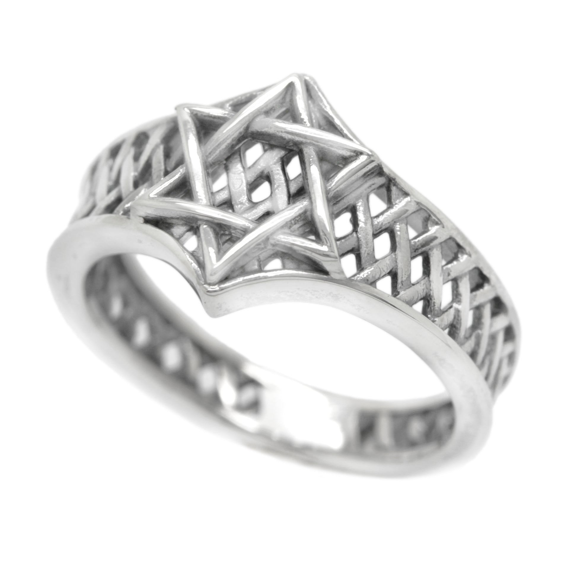 Star of David Ring, King Solomon Ring, Jewish Star, Sterling Silver Men Ring, Pinky Ring