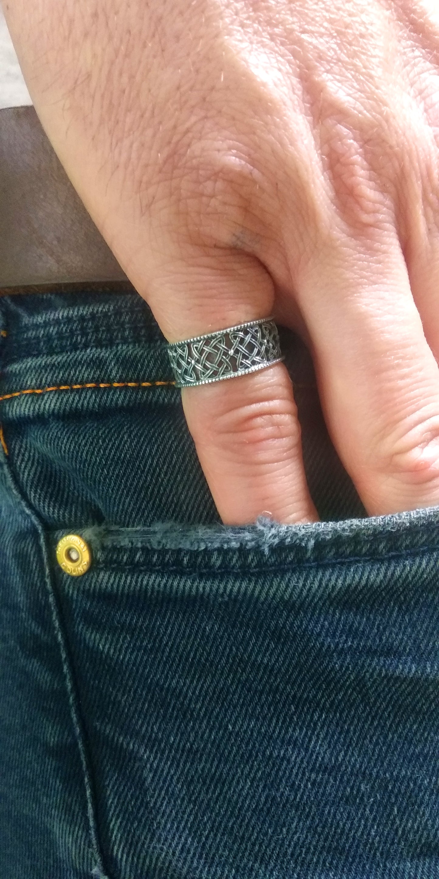 Lada Star Symbol Engagement Sterling Silver Ring
