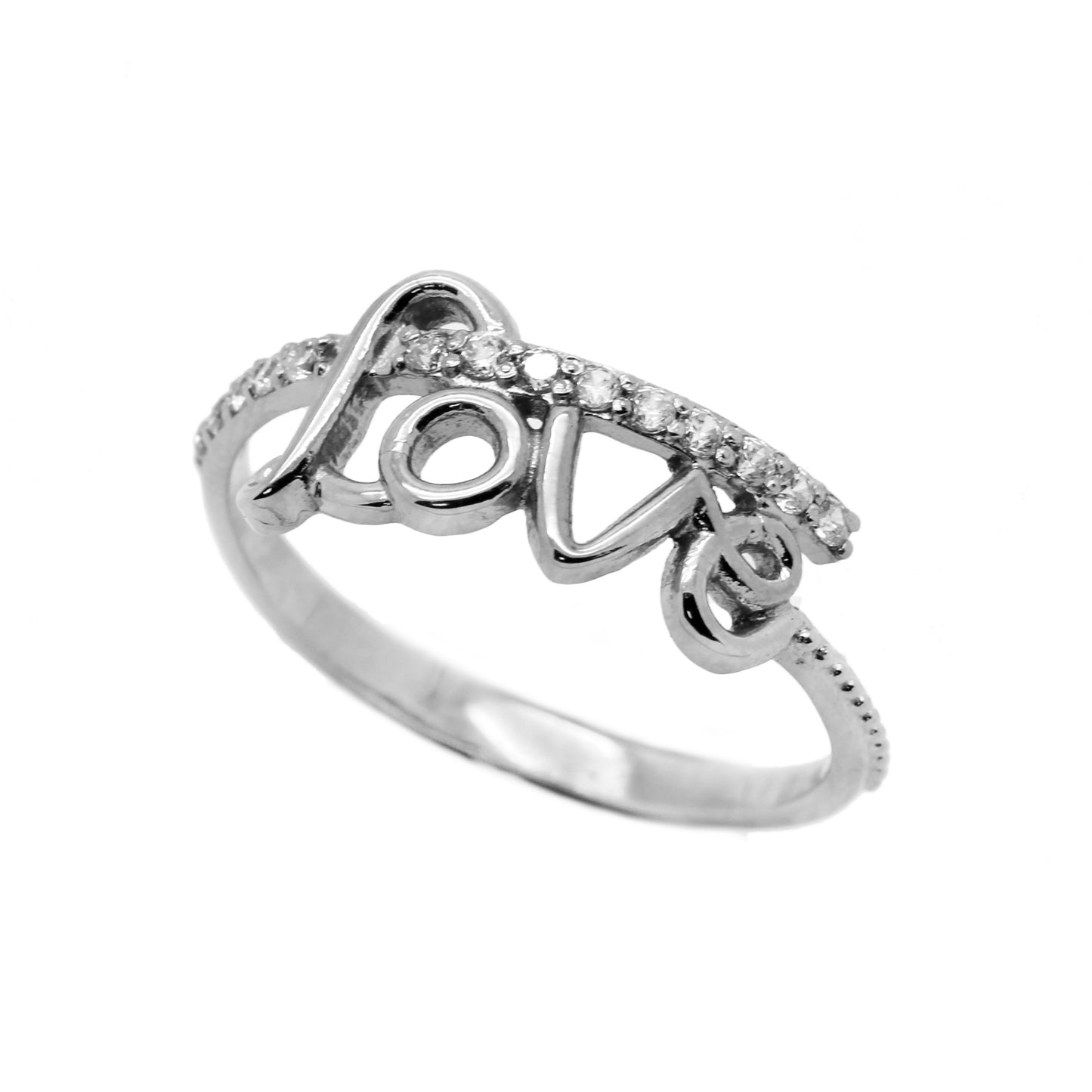 Love Women Ring 14K Rose and White Gold