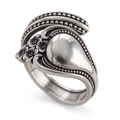 Wrap Spoon Sterling Silver Womens Ring