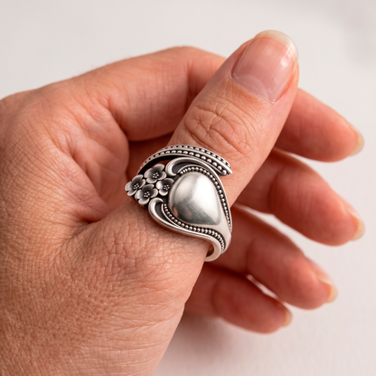 Wrap Spoon Sterling Silver Womens Ring