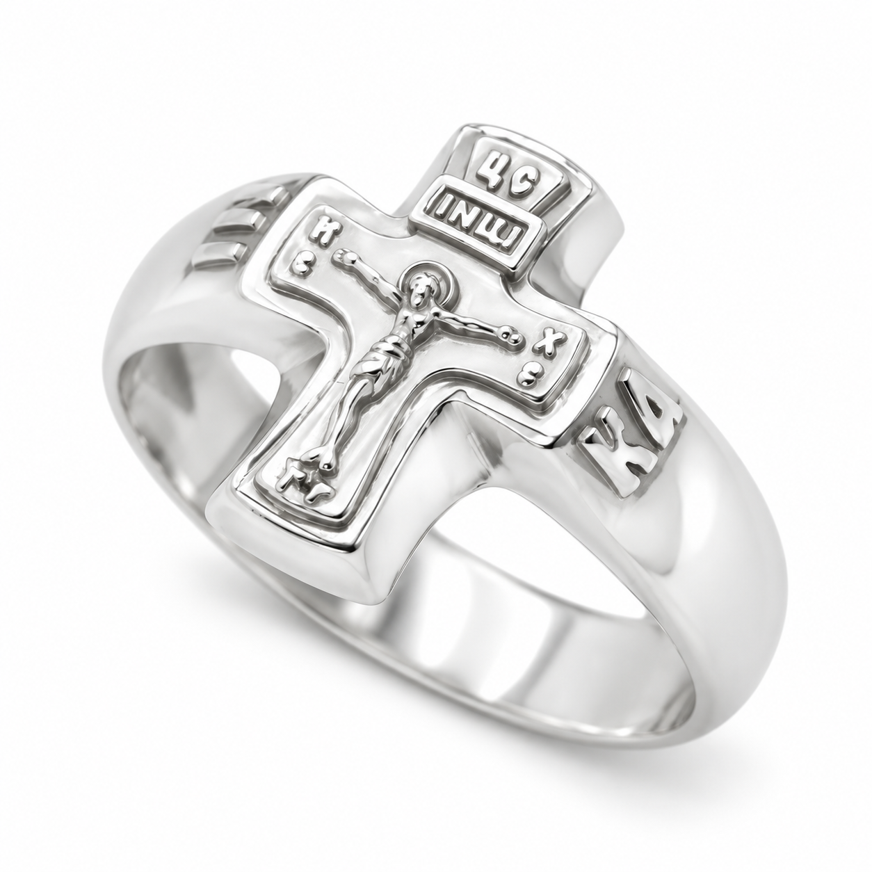 Jesus Christ Crucifiction Silver Ring