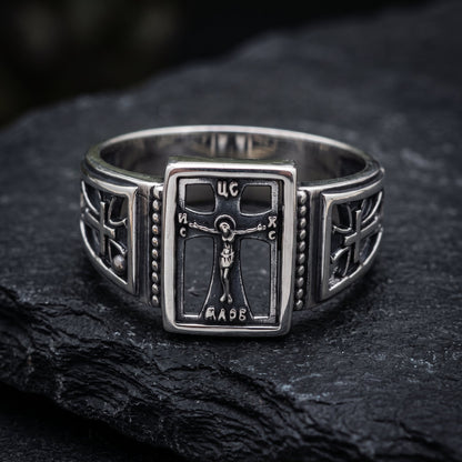 Jesus Cryst Сrucifixion Cross Silver 925