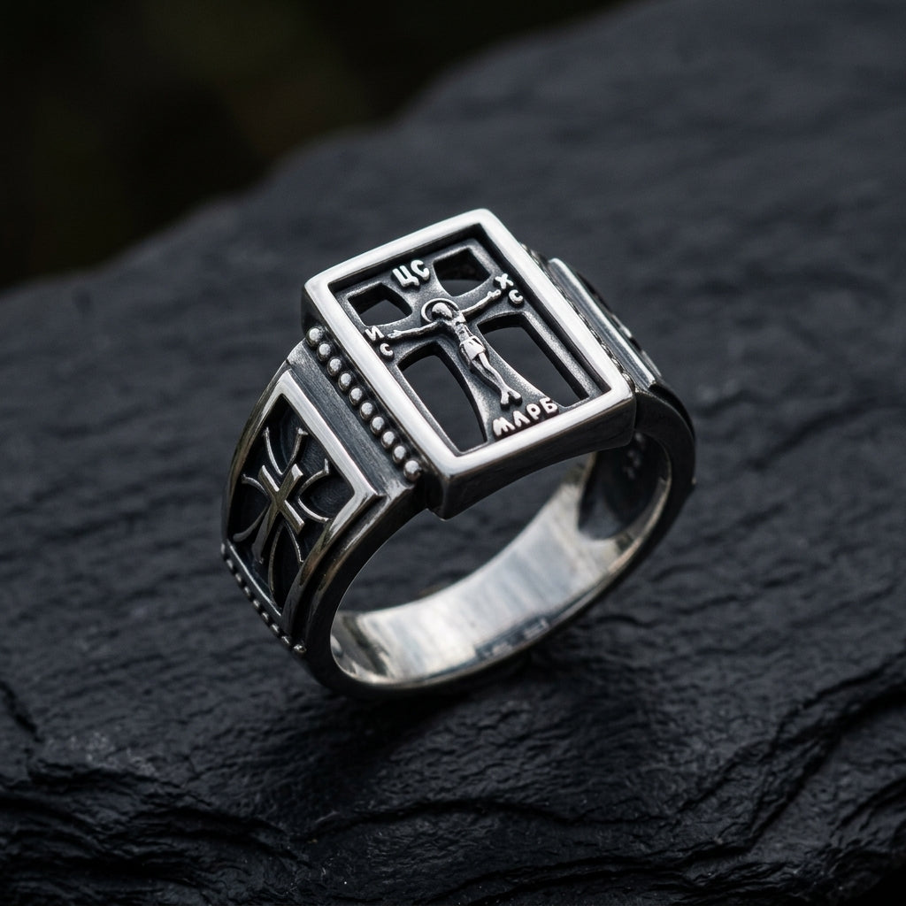 Jesus Cryst Сrucifixion Cross Silver 925