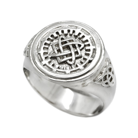 Lada Star Symbol Women Signet Ring Silver
