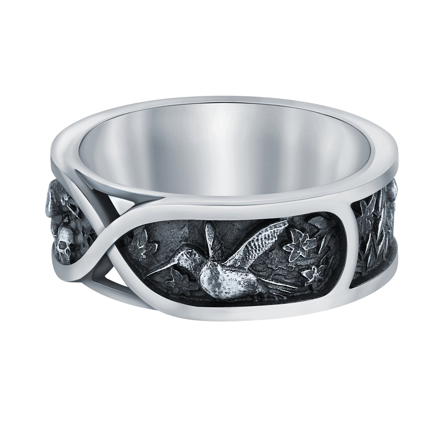 War and Peace Duality Sterling Silver Ring by INDIGO JEWELRY