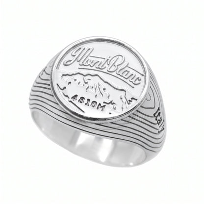 Mont Blanc Mountain Men's Signet Ring